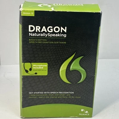 Nuance Dragon NaturallySpeaking 12 Basic Speech Recognition Software - NEW OPEN - Image 1 of 4