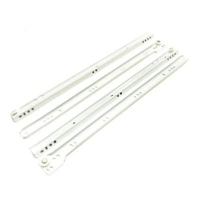 Bottom Mounted Drawer Runners 450mm Metal Kitchen Cabinet Roller Slides Fix Pair - Image 1 of 4