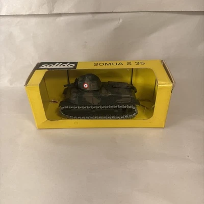 Vintage Solido Tank, Somua S 35, No 234 with Original box, Condition In Notes - Image 1 of 4