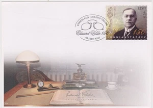 Estonia FDC 2015, aniversario del nacimiento de Eduard Vilde (1865-1933), como nuevo - Imagen 1 de 1