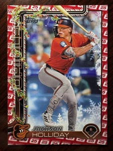 2025 Topps Holiday Jackson Holiday December 25th Parallel SSP #/25 Orioles H188 - Picture 1 of 2