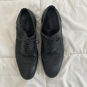 John Varvatos Made In Italy Gray Leather Wingtip Shoes Mens Size 10.5 - Picture 1 of 6