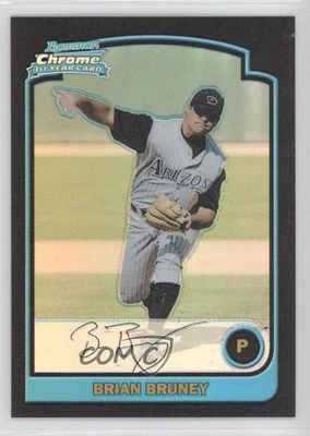 2003 Bowman Chrome Refractor Brian Bruney #185 Rookie RC - Image 1 of 2