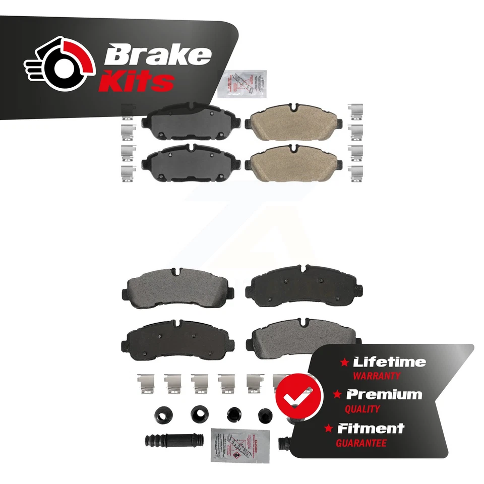 Front Rear Semi-Metallic Disc Brake Pads Kit For 2020-2021 Ford Transit-350 AWD — 第 1/1 张图片