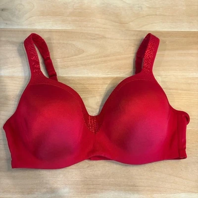 Sujetador para mujer 36D Playtex rojo con aros correas ajustables cobertura completa cierre Foto 1 de 4