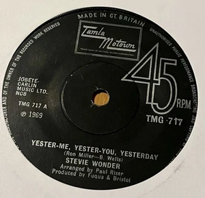 Stevie Wonder – Yester-Me, Yester-You, Yesterday 7" SINGLE 1969 TAMLA MOTOWN - Picture 1 of 2
