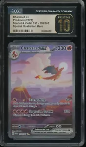 CGC PRÍSTINO 10 Charizard ex 199/165 Sv: Escarlata y Violeta 151 Holo SIR - Imagen 1 de 2