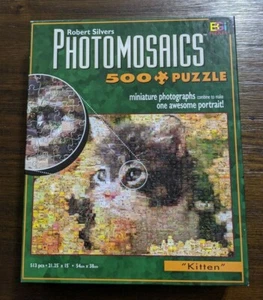 Buffalo Games 500 PC Photomosaics Puzzle/Robert Silvers/"Kitten" - Picture 1 of 3