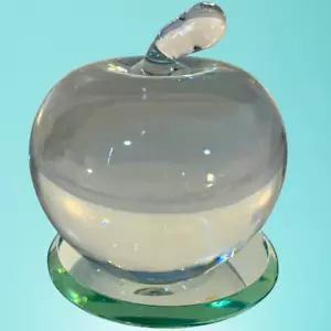 Vintage Tiffany & Co Kristallglas Apfel 3" Briefbeschwerer Figur mit Aufkleber signiert - Bild 1 von 12
