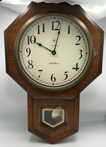 1978 Seth Thomas Non Working Electronic Strike Pendulum Clock for Parts & Repair Cover