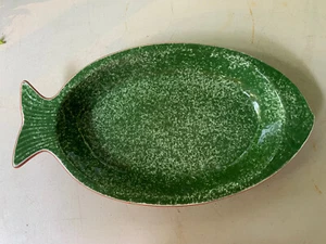 Grün Terrakotta Fisch Backform Servierplatte - Bild 1 von 4
