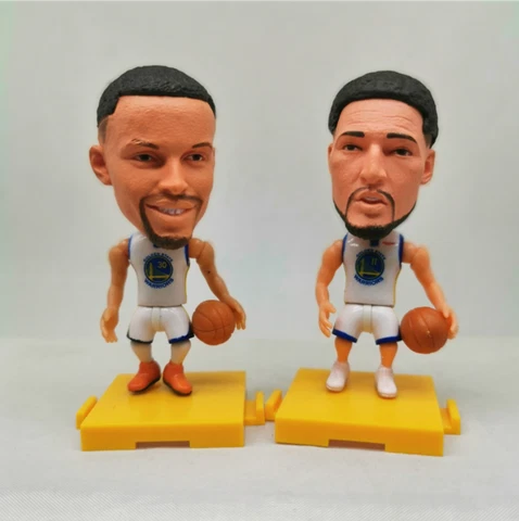 Stephen Curry & Klay Thompson Warriors NBA Basketball Action Figure 2 in 6.5cm Cover