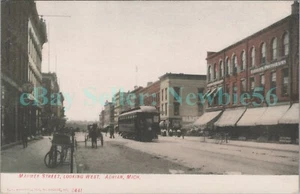 Adrian Michigan MI - MAUMEE STREET LOOK WEST - Carrito postal a color - Imagen 1 de 2