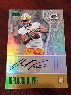 2017 Illusions Green Rookie Auto Malachi Dupre LSU Green Bay Packers #'d 24/25 - Image 1 of 2