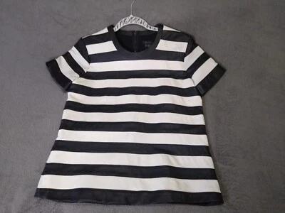 Top Theory 100 % piel de cordero a rayas talla S forrado  Foto 1 de 4