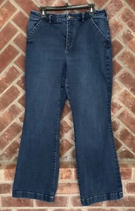 Duluth Trading Company Women's Jeans Size 12 X 31 Work Boot Cut Dark Wash - Picture 1 of 10
