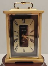 Vintage Bulova Mantle Clock - Number 4RE604 - Made In Japan. Brushed Brass.