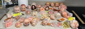 LOTE 40+ De Colección Muñecas Artesanales Cabezas Cara Manos Pies Brazos Pelo Artesanía Muñeca Conjunto Artesanal - Imagen 1 de 24