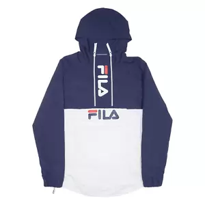 FILA Mens Anorak Jacket White Nylon Hooded S - Picture 1 of 6