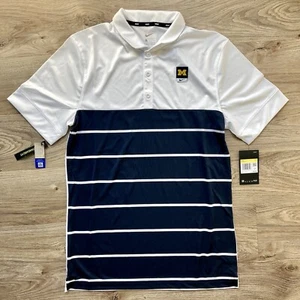 NWT Nike NCAA University Of Michigan Wolverines On Field White Polo CJ1201-101 - Picture 1 of 8