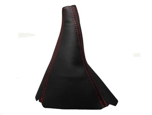 NISSAN X-TRAIL (2000-2007) Soufflet Levier De Vitesse 100% Cuir - Couture Rouge - Foto 1 di 1