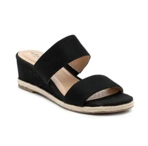 Women's Abella Shayla Wedge Slide Black Sandals - Size 7.5 M - Picture 1 of 2