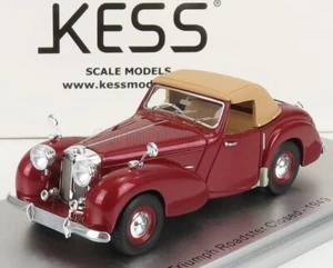 MODELLINO AUTO EPOCA STATICO TRIUMPH ROADSTER 1949 ROSSO MODELLISMO SCALA 1:43 - Foto 1 di 7