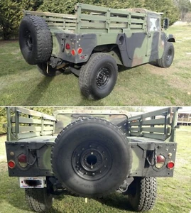 Military Humvee Spare Tire Carrier - Tailgate Mount - M998 M1038 H-1 Hummer - Picture 1 of 13