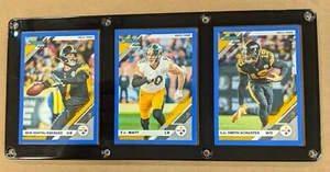 PITTSBURGH STEELERS 3 CARD PLAQUE BEN ROETHLISBERGER TJ WATT JUJU - Picture 1 of 1
