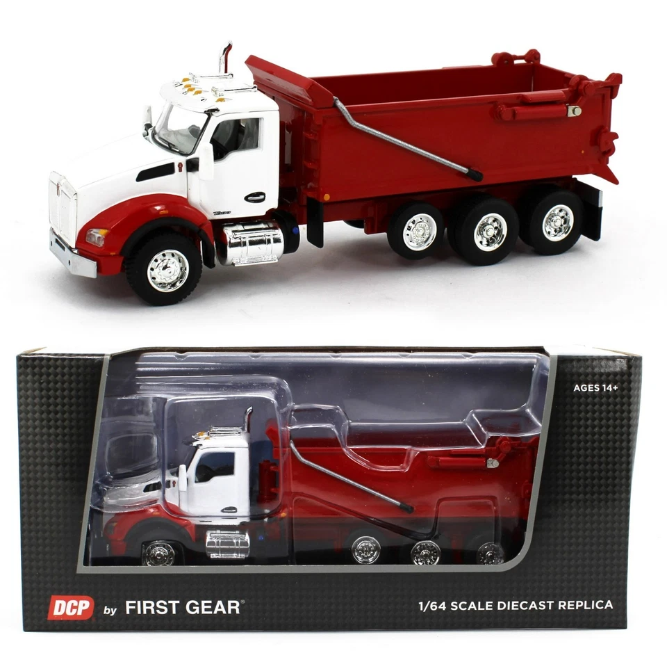 2022 DCP 1:64 *WHITE &RED* Kenworth T880 Rogue Dump Truck NIB - Image 1 of 4
