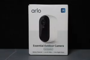 Arlo Essential Security Camera 2K Indoor Outdoor 2nd Gen Wireless with Spotlight - Picture 1 of 6