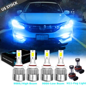 8000K Ice Blue For Honda Accord 2006-2010 2011 2012 LED Headlight Fog Light Bulb - Picture 1 of 10