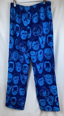 迪士尼商店漫威复仇者联盟睡衣休闲裤尺寸 M 蓝色法兰绒全新带标签 — 第 1/4 张图片