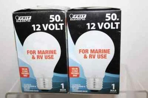 2 x Feit 50w Frosted Standard Base 12v Only For Marine & RV Use - Picture 1 of 1