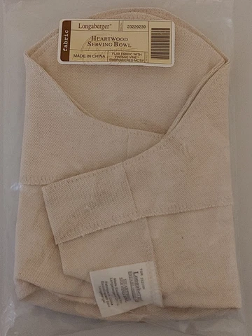 Longaberger Heartwood Serving Bowl Basket Liner Cover