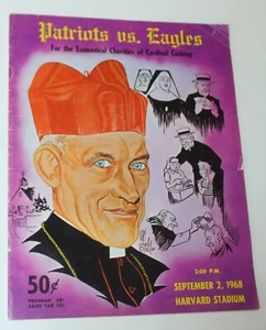 Vintage 2. September 1968 Boston Patriots & Philadelphia Eagles Programm FUSSBALL Lot RD - Bild 1 von 10