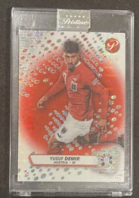 2023 TOPPS PRISTINE ROAD TO UEFA EURO 2024 #2 Yusuf Demir REFRACTOR RED #/5 Mint - Image 1 of 4