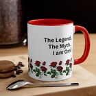 The Myth..The Legend..I am Omi Red Accent Coffee Mug, 11oz