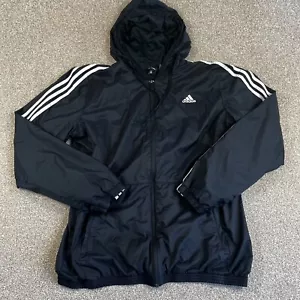 Adidas Jacke Herren L Large schwarz Cagoule Laufen Fitness Taschen Freizeit Full Zip - Bild 1 von 10