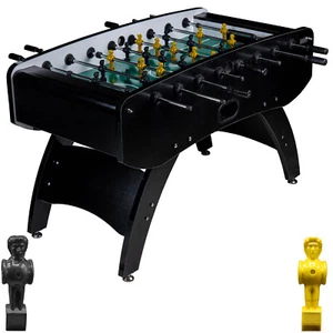 Fußball Tischkicker Profi Schwarz grünes Spielfeld Figuren Schwarz Gelb 80kg - Bild 1 von 10