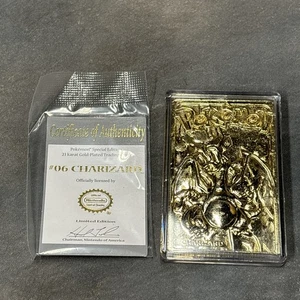 Pokemon 23K Gold Plated CHARIZARD Card 1999 Burger King Promo SEALED COA - Picture 1 of 11