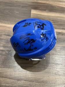 Michigan Wolverines Hockey Autographed Mini Helmet 2025-2026 Blue NCAA - Picture 1 of 10