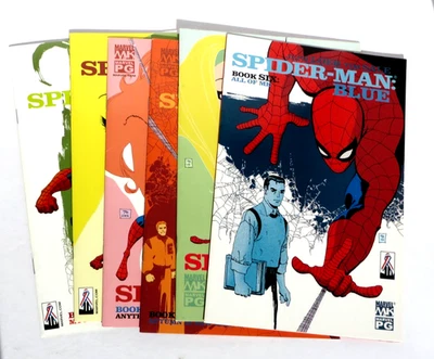 Spider-Man: Blue #1-6 (Marvel, 2002) firmado por Jeph Loeb, completo casi nuevo Foto 1 de 4