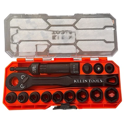 Klein Tools KNECT 3/8” Drive Impact-Rated Pass Through Socket Set, 15 Piece - Image 1 of 4