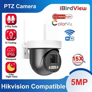 Cámara domo PTZ 5MP WiFi POE IP velocidad zoom 15x color noche audio bidireccional IP66 - Imagen 1 de 12