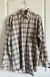 Burberry London Vintage Button-Down Nova Check Plaid Shirt Men Sz M Made In USA - Imagen 1 de 15