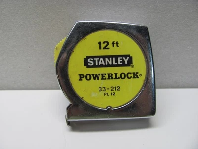 Bonita cinta métrica Stanley de 12 pies de segunda mano con Powerlock #33-212 Foto 1 de 3