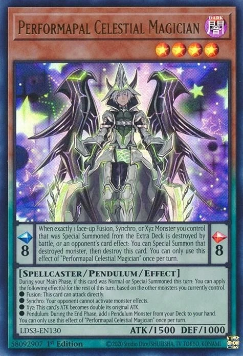 LDS3-EN130 Performapal Celestial Magician 1st Edition Ultra Rare NM YuGiOh TCG - Image 1 of 1