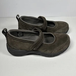 LL Bean brown suede hook and loop adjustable Mary Jane shoes women’s 7 M - Picture 1 of 9