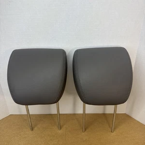 2013-2016 Hyundai Santa Fe Headrest Rear Second Row Set Grey Leather OEM - Picture 1 of 8